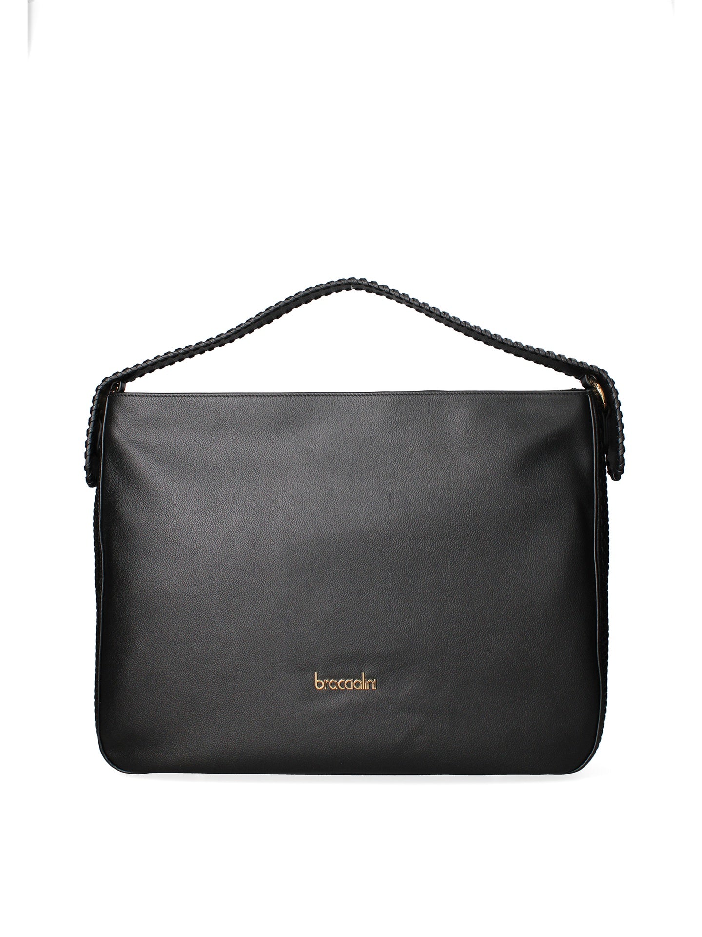 Borsa a Spalla in Vera Pelle Nero Braccialini
