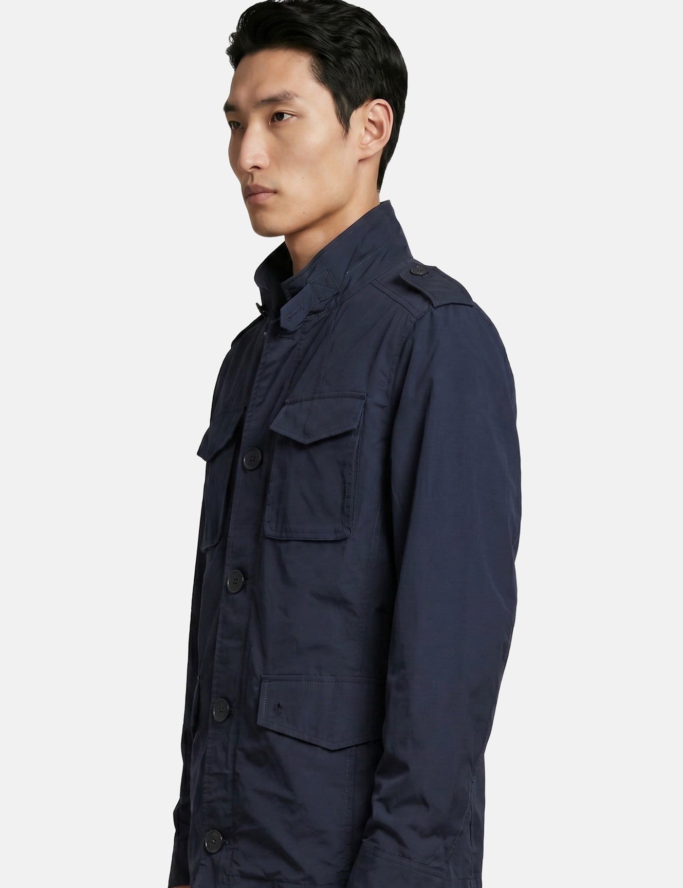 Giubbotto in Cotone Blu Navy