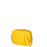 Borsa a Tracolla in Dollaro Leather Giallo