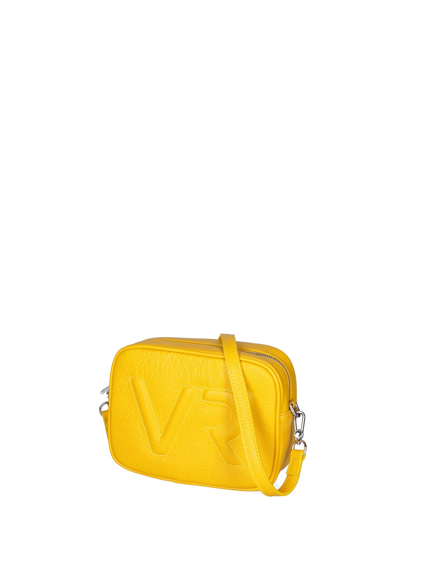 Borsa a Tracolla in Dollaro Leather Giallo