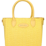 Borsa a Mano in Pelle Vegana Giallo Pierre Cardin