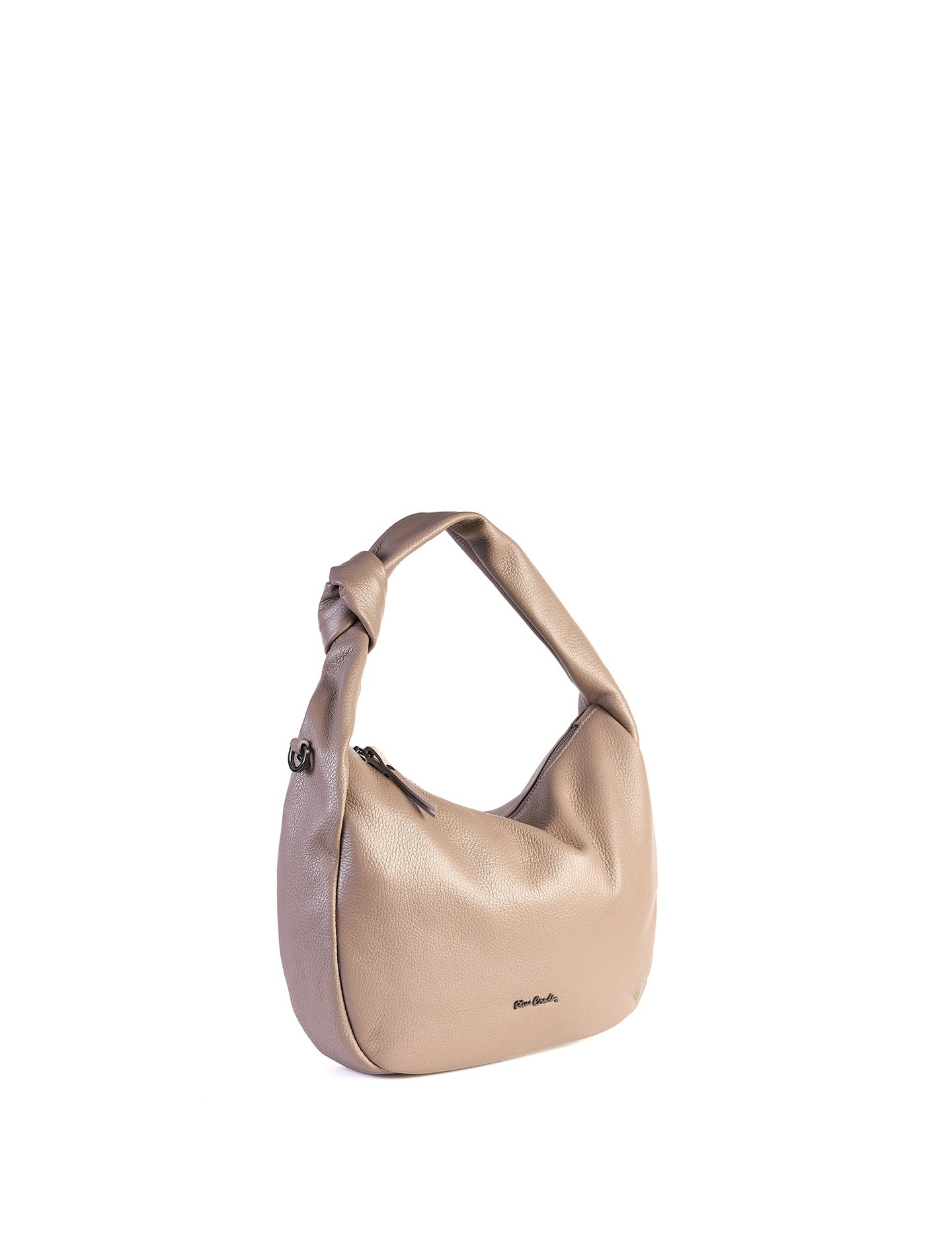 Borsa a Spalla in Vera Pelle Taupe