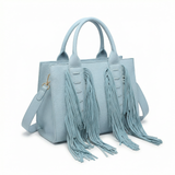 Borsa a Mano in Polyurethane Blu