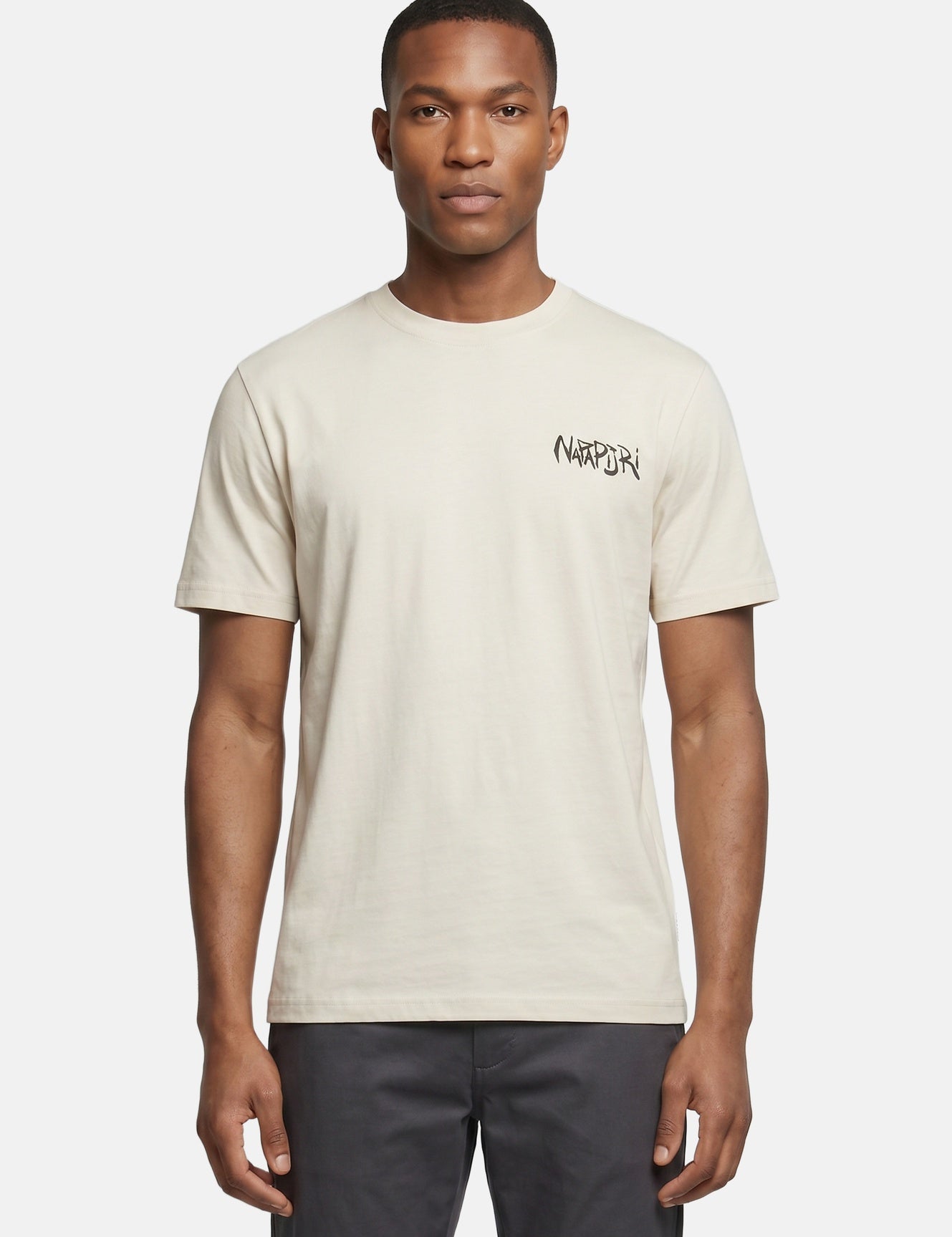 T-shirt in Cotone Beige Napapijri