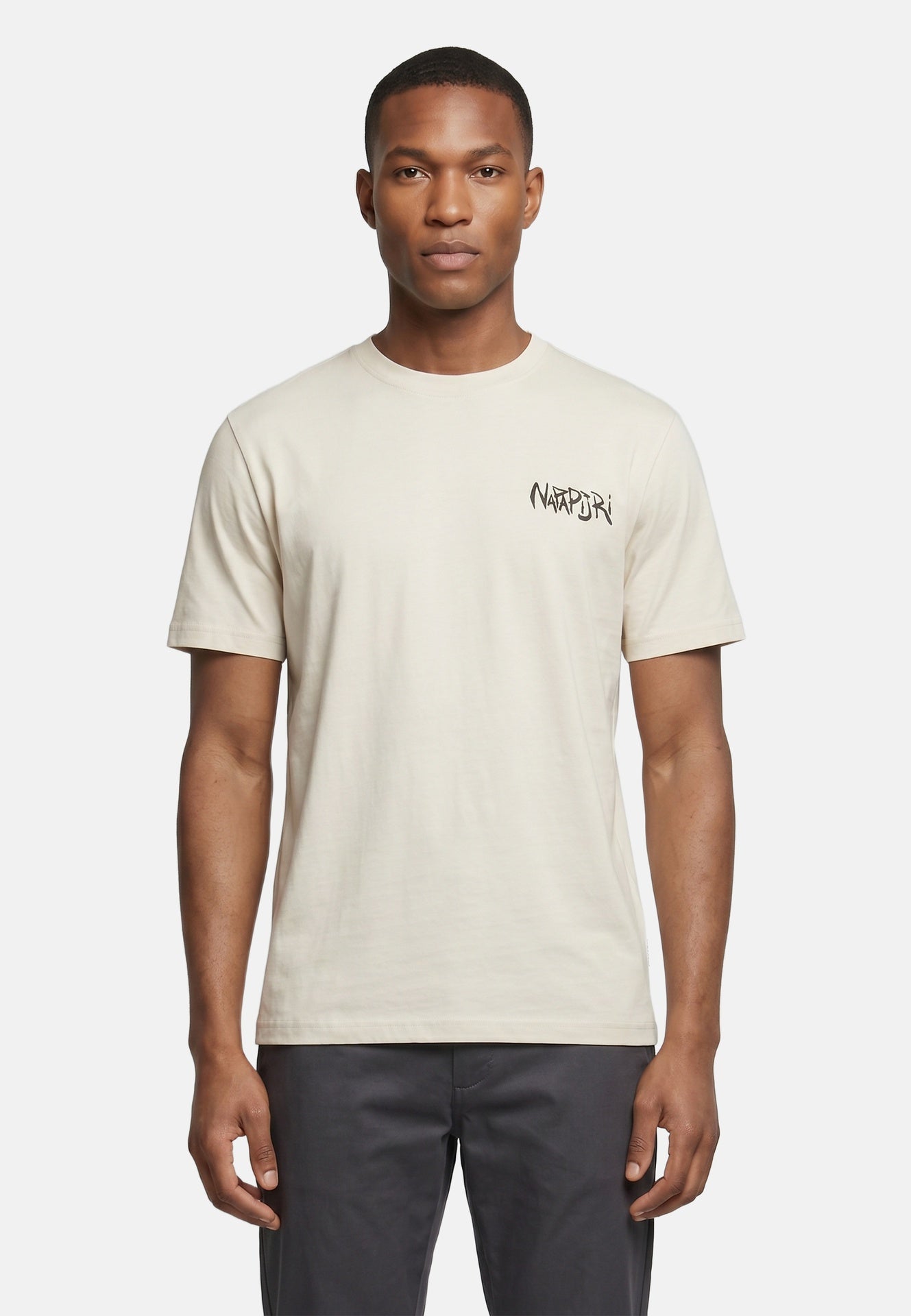 T-shirt in Cotone Beige Napapijri