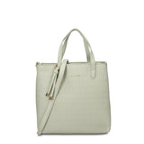 Borsa a Mano in Pelle Vegana Verde Acqua