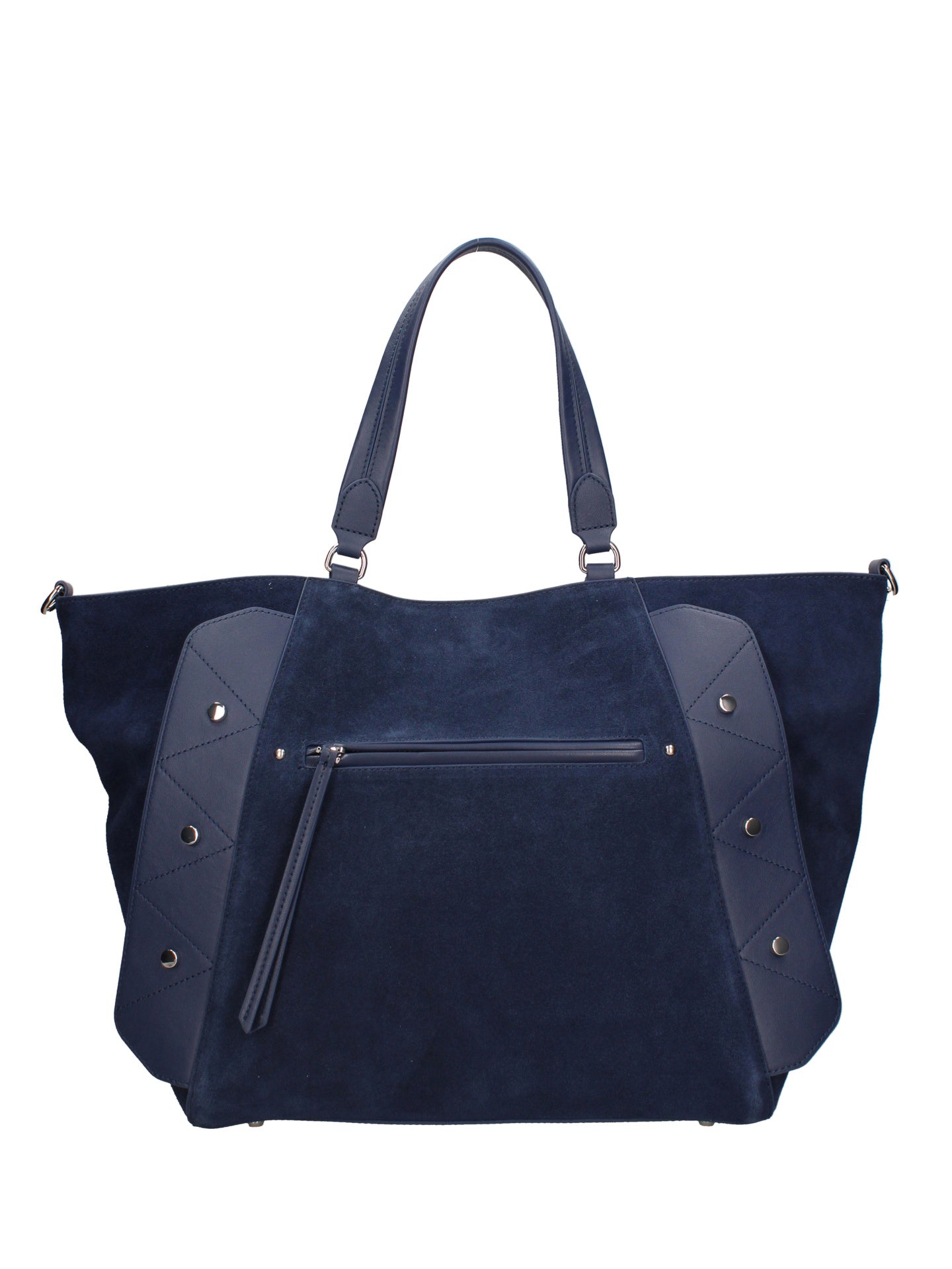 Borsa a Mano in Vera Pelle Blu Jeans Chiara Ferretti