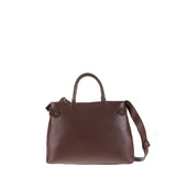Borsa a Mano in Vera Pelle Cioccolato
