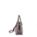 Borsa a Mano in Vera Pelle Taupe