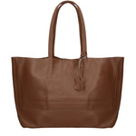 Borsa a Mano in 100% Cow Leather Bruciato Chiara Ferretti