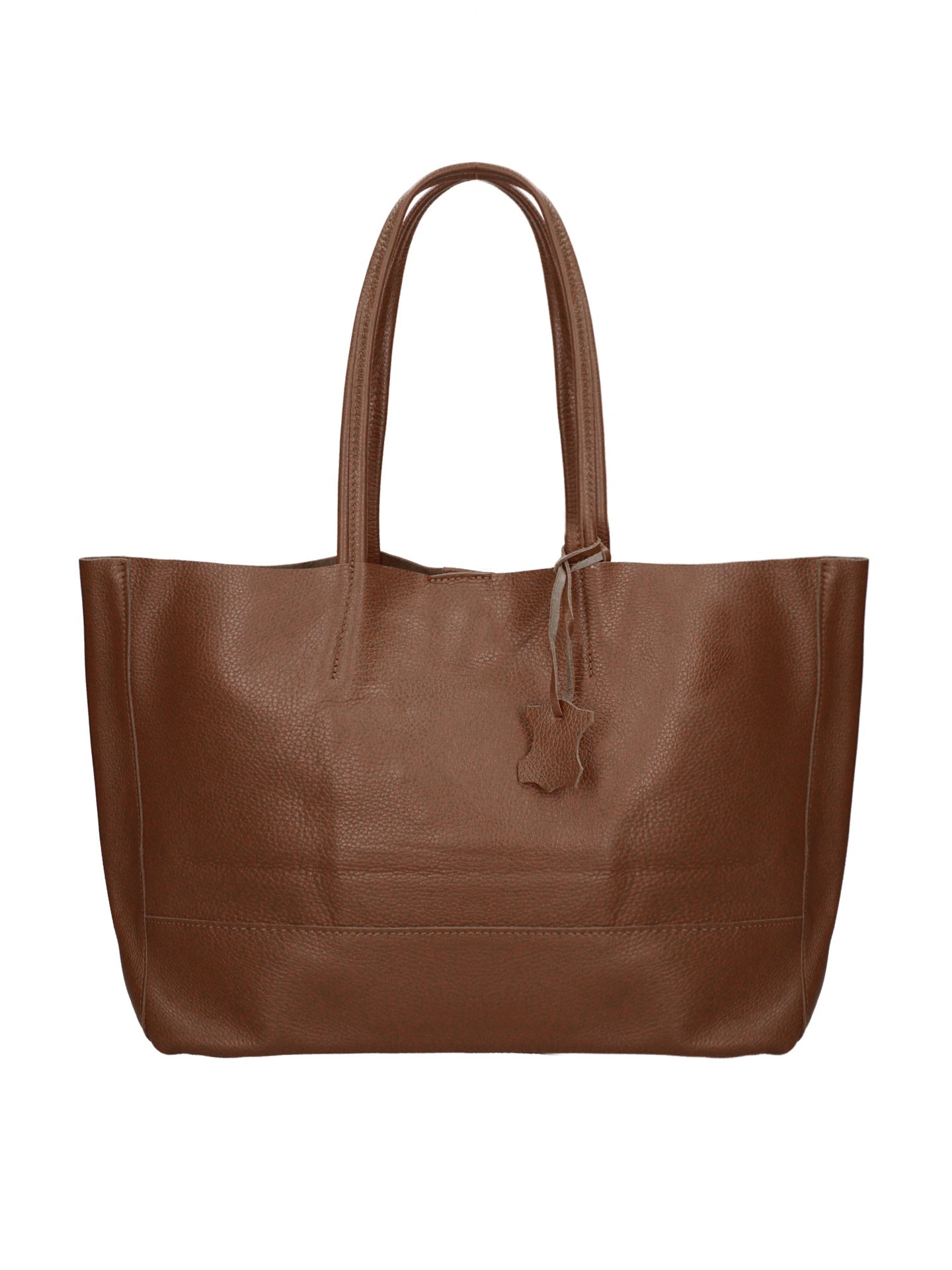 Borsa a Mano in 100% Cow Leather Bruciato Chiara Ferretti