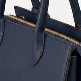 Borsa a mano in Pelle Vegana Blue