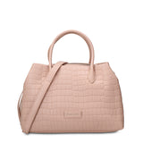 Borsa a Mano in Pelle Vegana Rosa