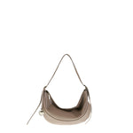 Borsa a Spalla in Vera Pelle Taupe Pierre Cardin