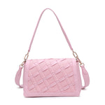 Borsa a Spalla in Pelle Vegana Rosa