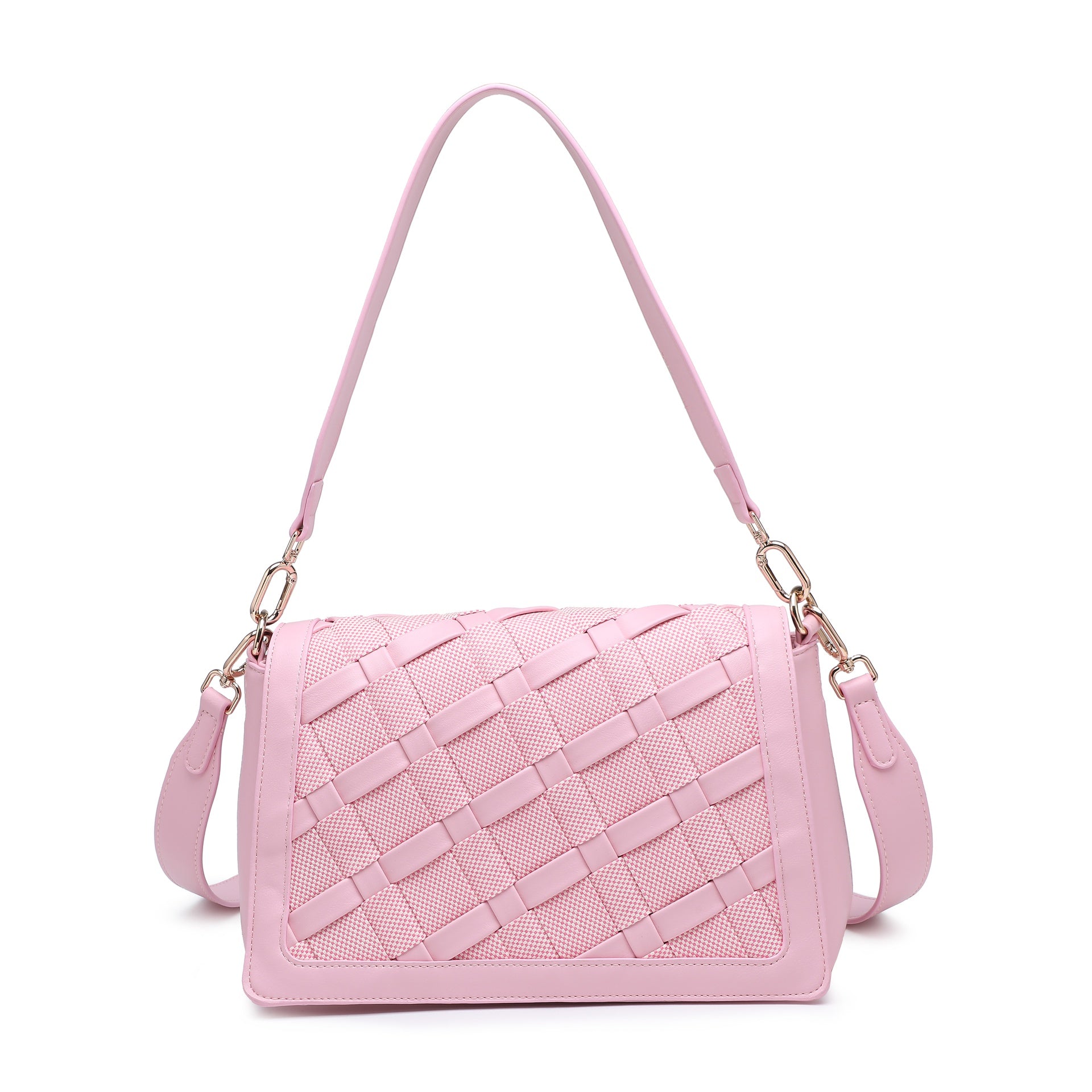 Borsa a Spalla in Pelle Vegana Rosa