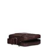 Borsa a Tracolla in 100% Pu Vegan Leather Marrone Scuro