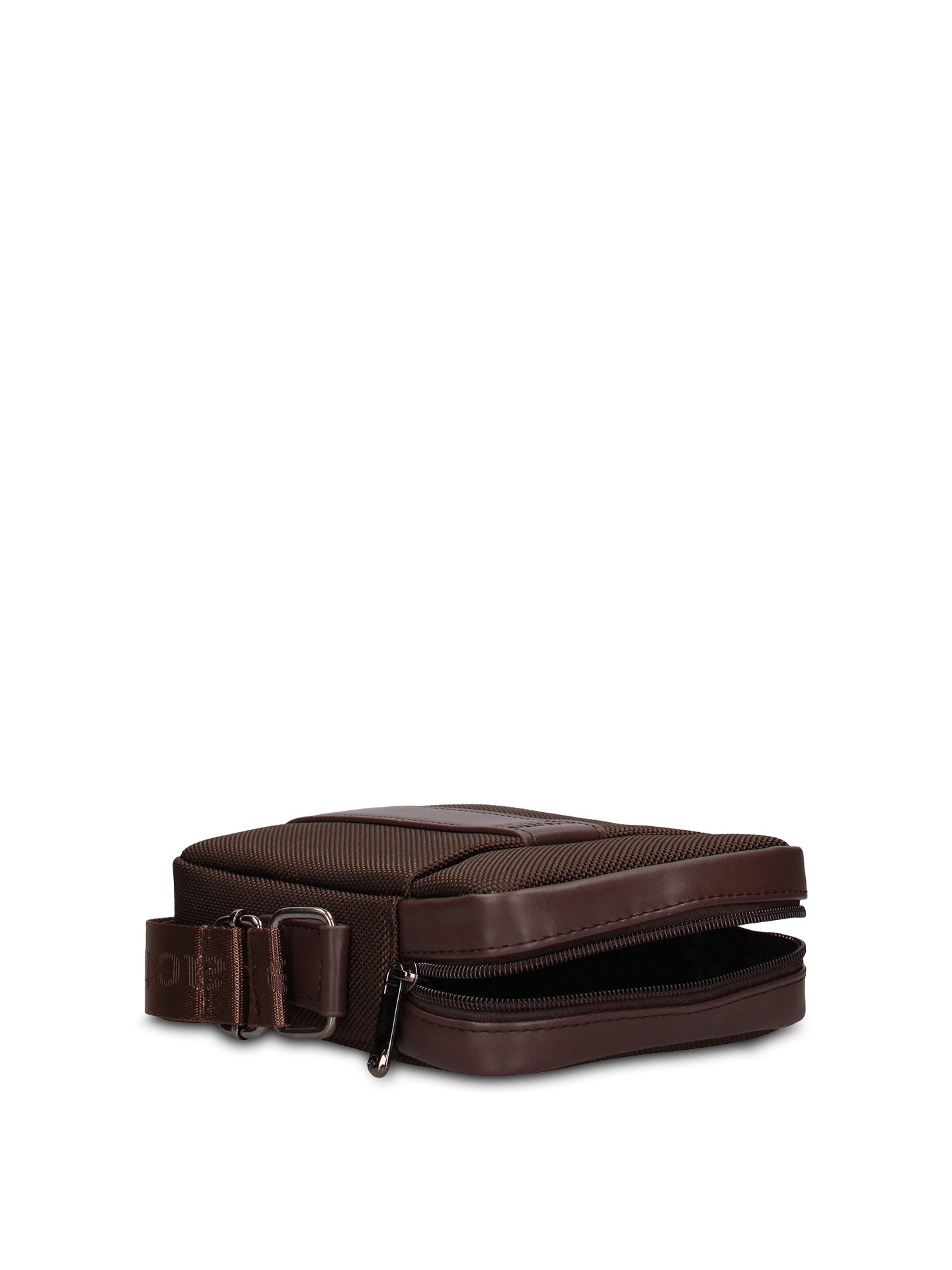 Borsa a Tracolla in 100% Pu Vegan Leather Marrone Scuro