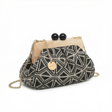 Bolso de hombro de poliéster negro
