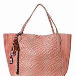 Borsa a Mano in Pelle Vegana Rosa