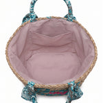 Borsa Shopper in Rattan Blu