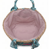 Borsa Shopper in Rattan Blu