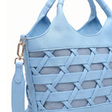 Borsa a Mano in Polyurethane Blu