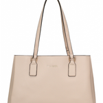 Borsa a Spalla in Pelle Vegana Taupe Pierre Cardin