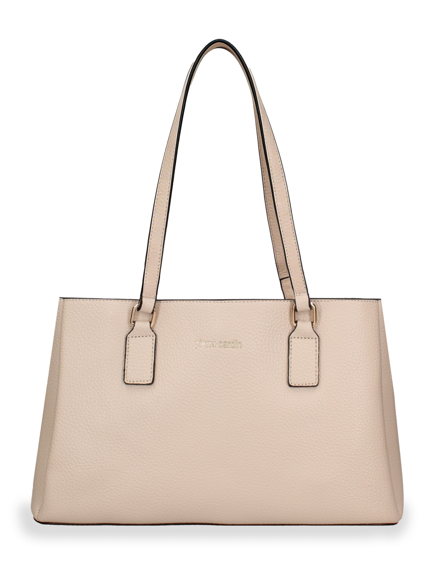 Borsa a Spalla in Pelle Vegana Taupe Pierre Cardin