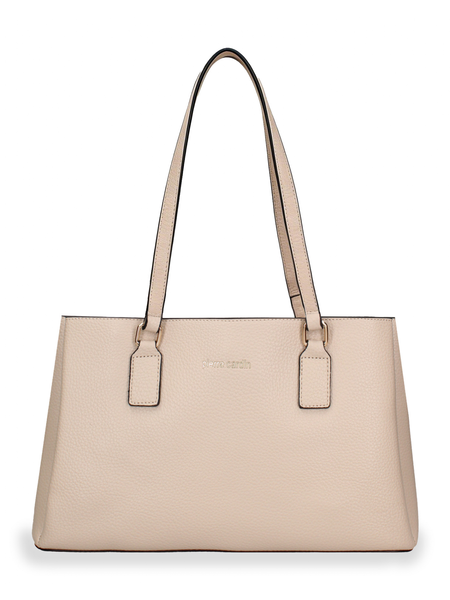 Borsa a Spalla in Pelle Vegana Taupe Pierre Cardin