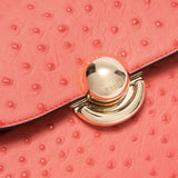 Borsa a Tracolla in Pelle Stampa Ostrich Barbie
