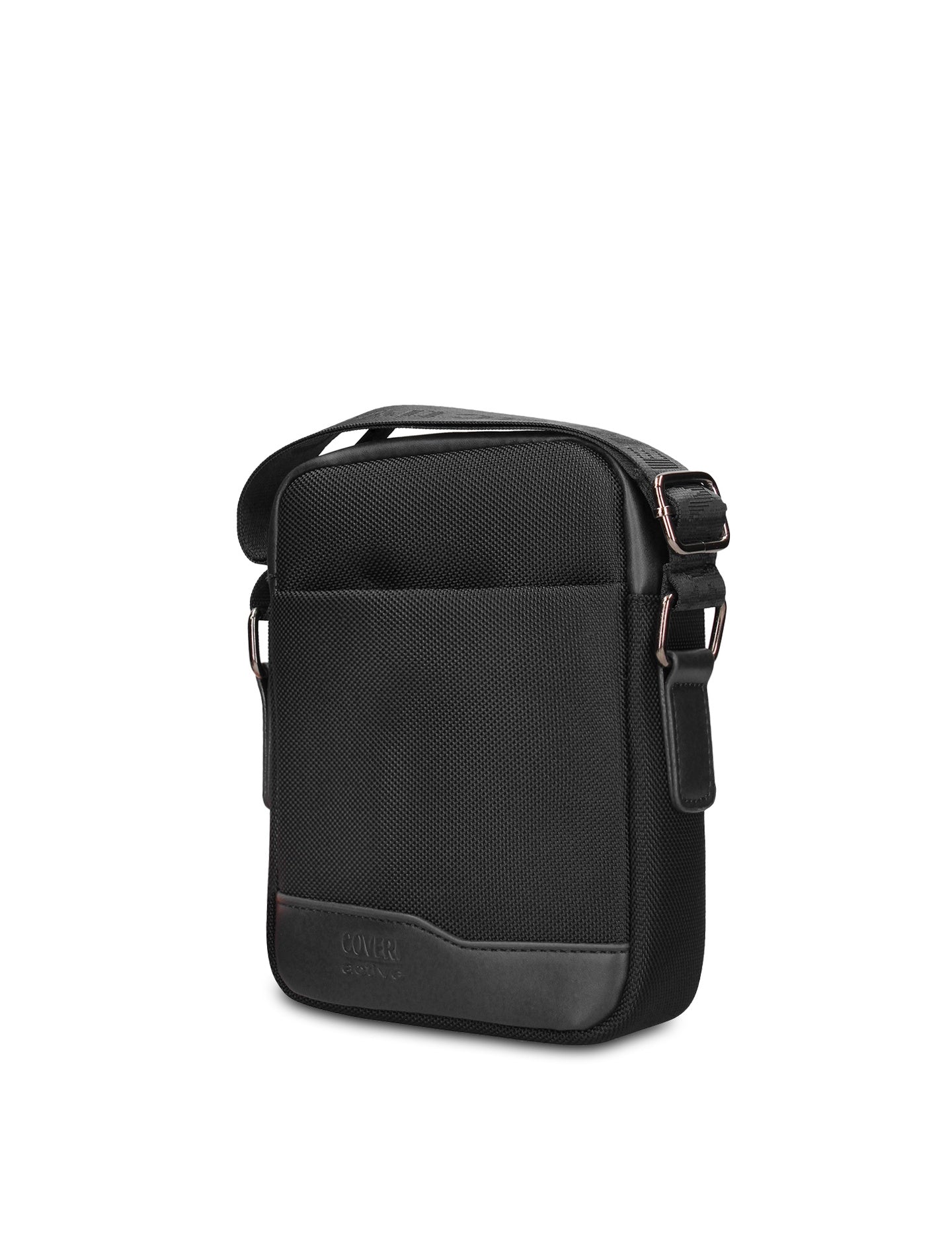 Borsa a Tracolla in 100% Pu Vegan Leather Nero