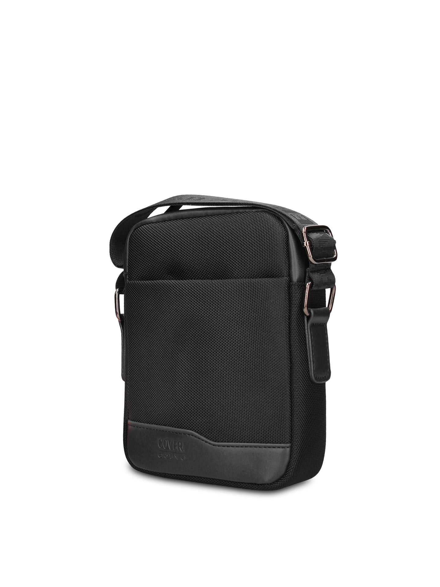 Borsa a Tracolla in 100% Pu Vegan Leather Nero