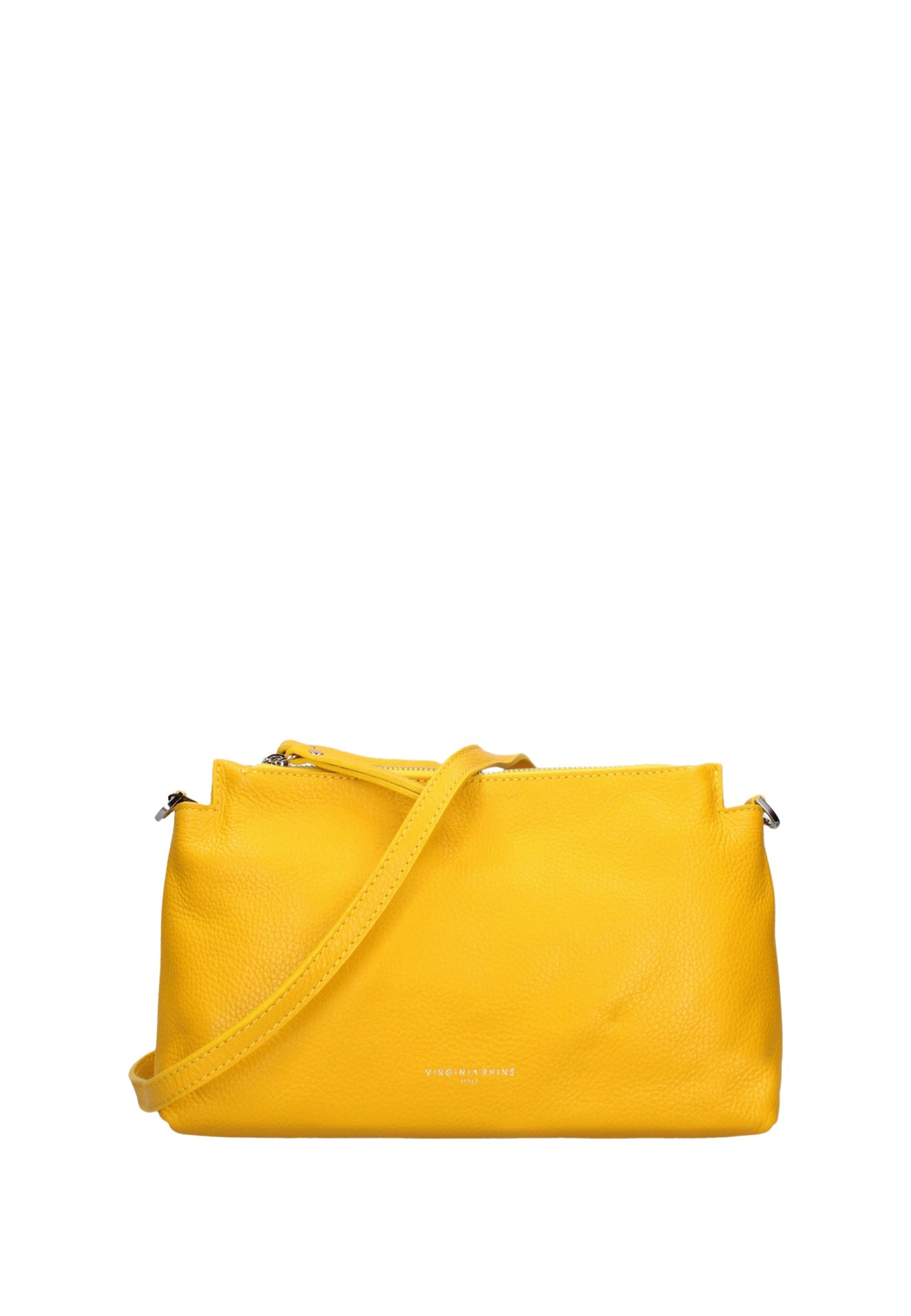 Borsa a Spalla in Dollaro Leather Giallo