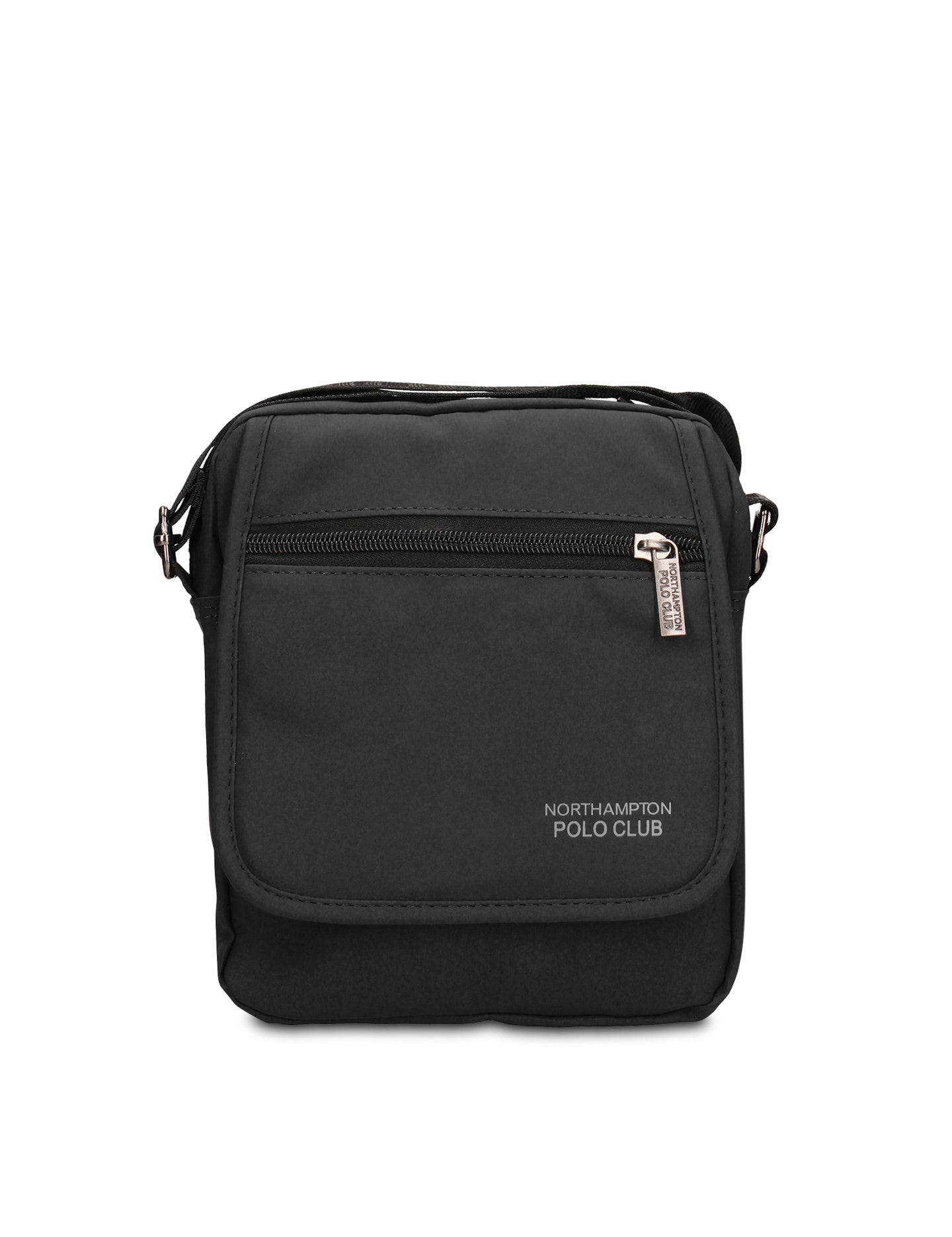 Borsa a Tracolla in 100% Pu Vegan Leather Nero