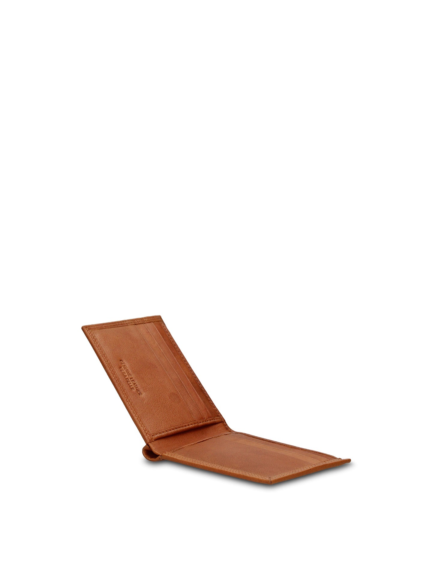 Portafoglio in Vera Pelle Cognac