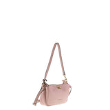 Sac bandoulière en cuir mauve véritable
