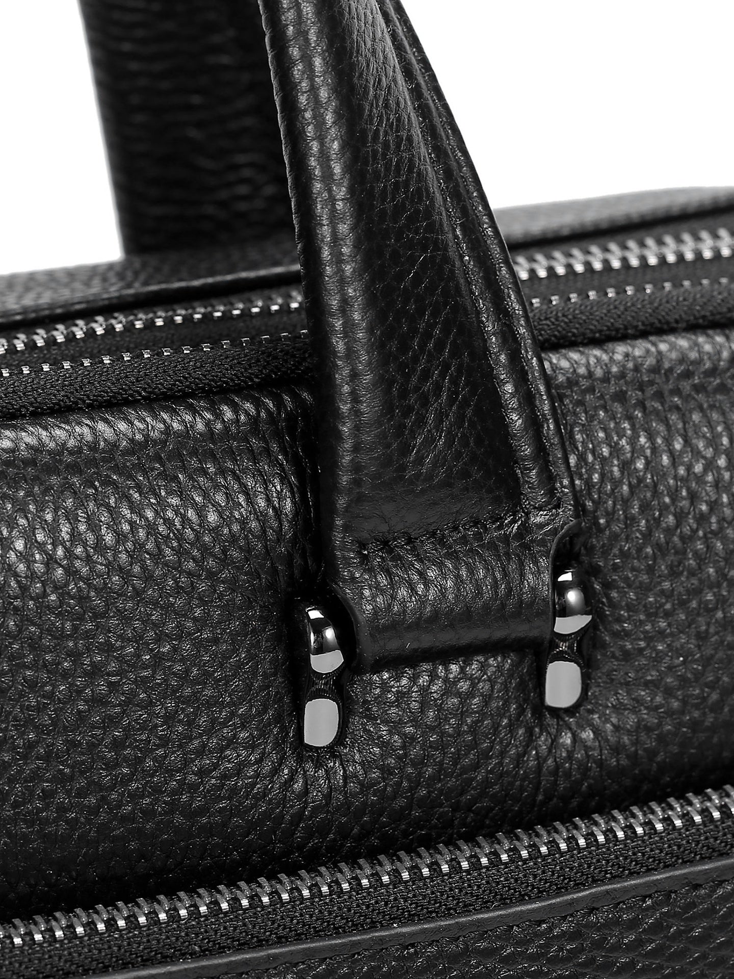 Borsa a Mano in Vera Pelle Nero