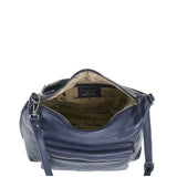 Borsa a Spalla in Vera Pelle Navy