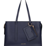 Borsa Shopper in Pelle Vegana Blu Pierre Cardin