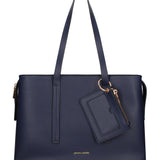 Borsa Shopper in Pelle Vegana Blu Pierre Cardin