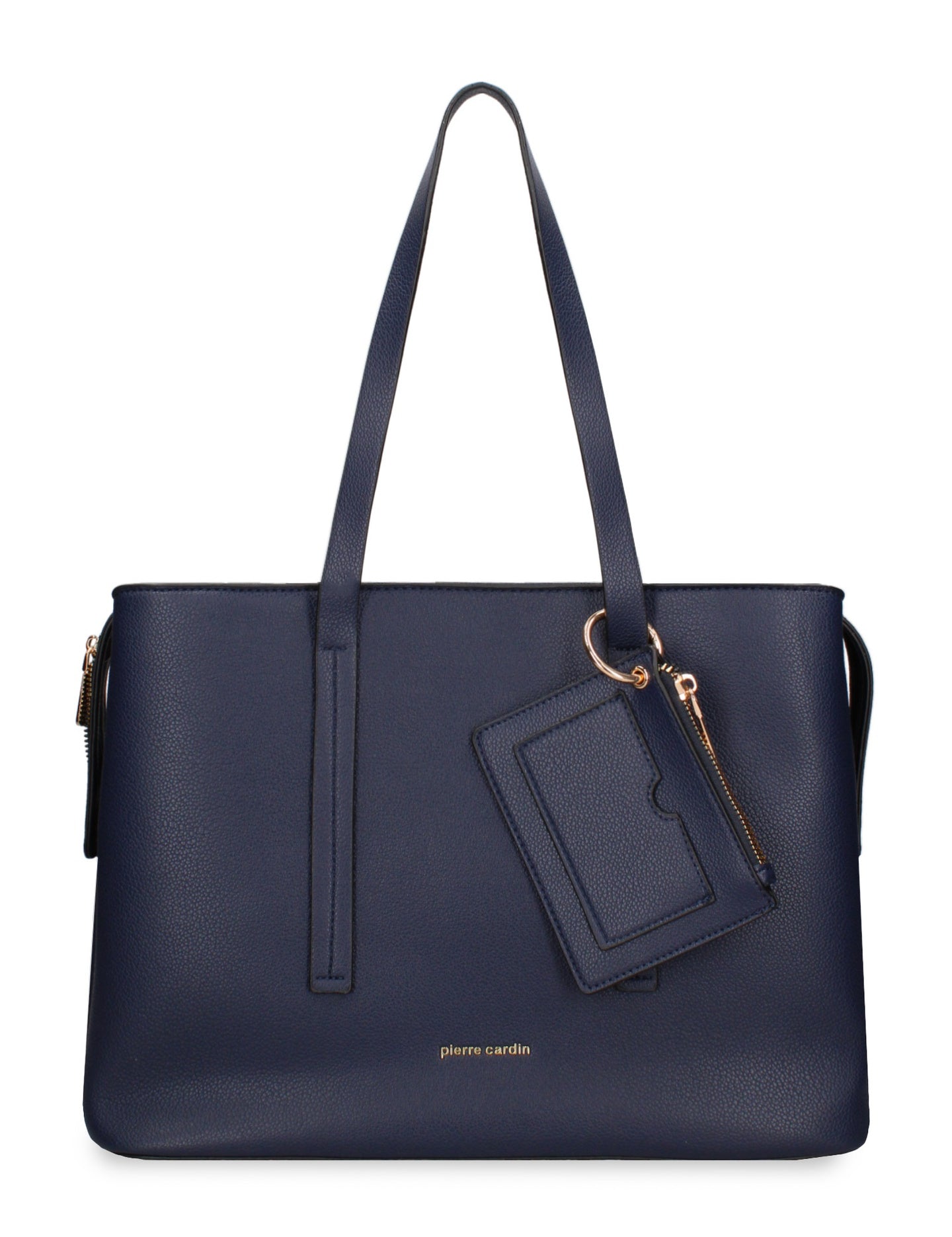 Borsa Shopper in Pelle Vegana Blu Pierre Cardin
