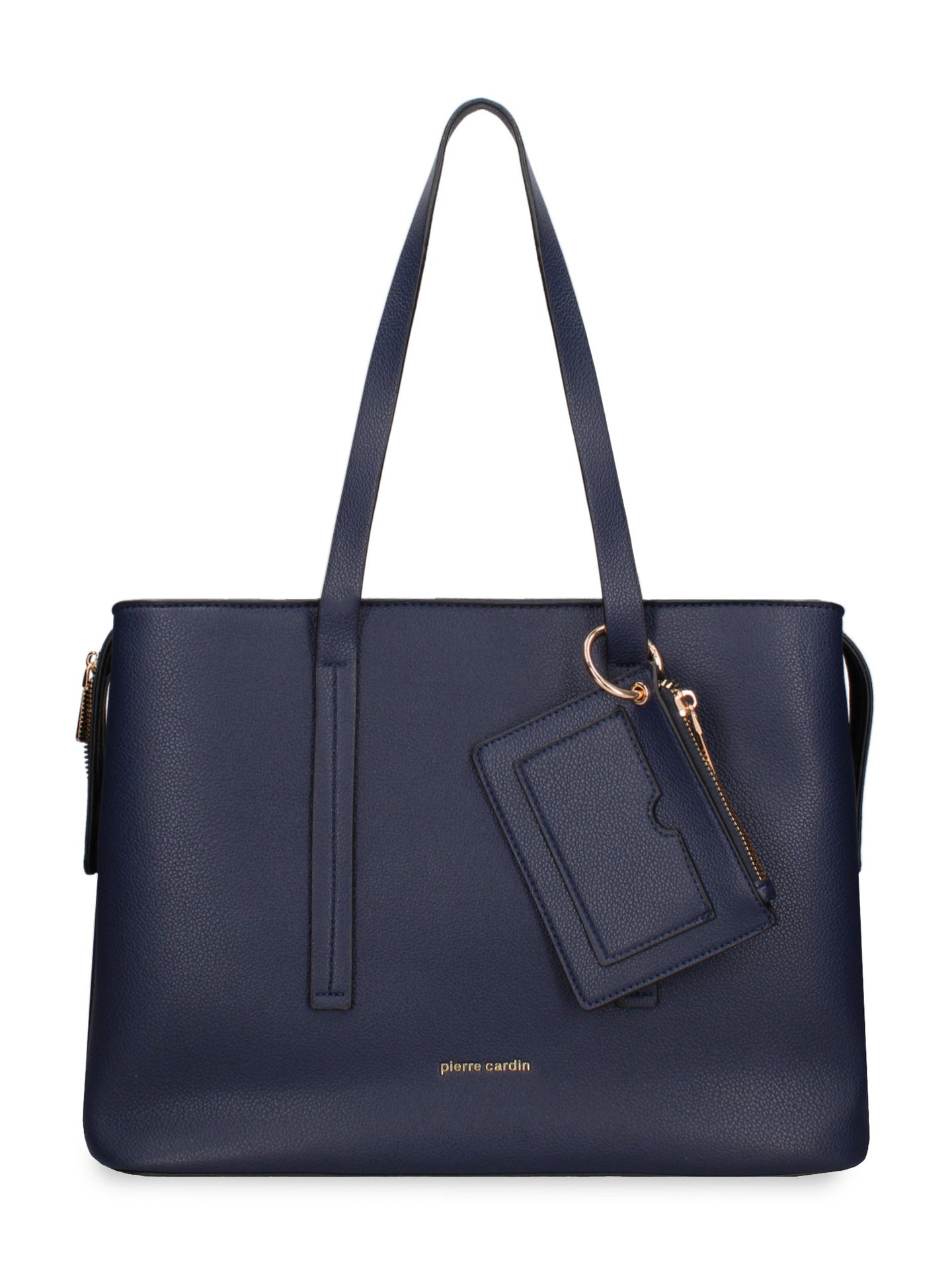 Borsa Shopper in Pelle Vegana Blu Pierre Cardin