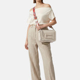 Borsa a tracolla in Pelle Vegana Off-White