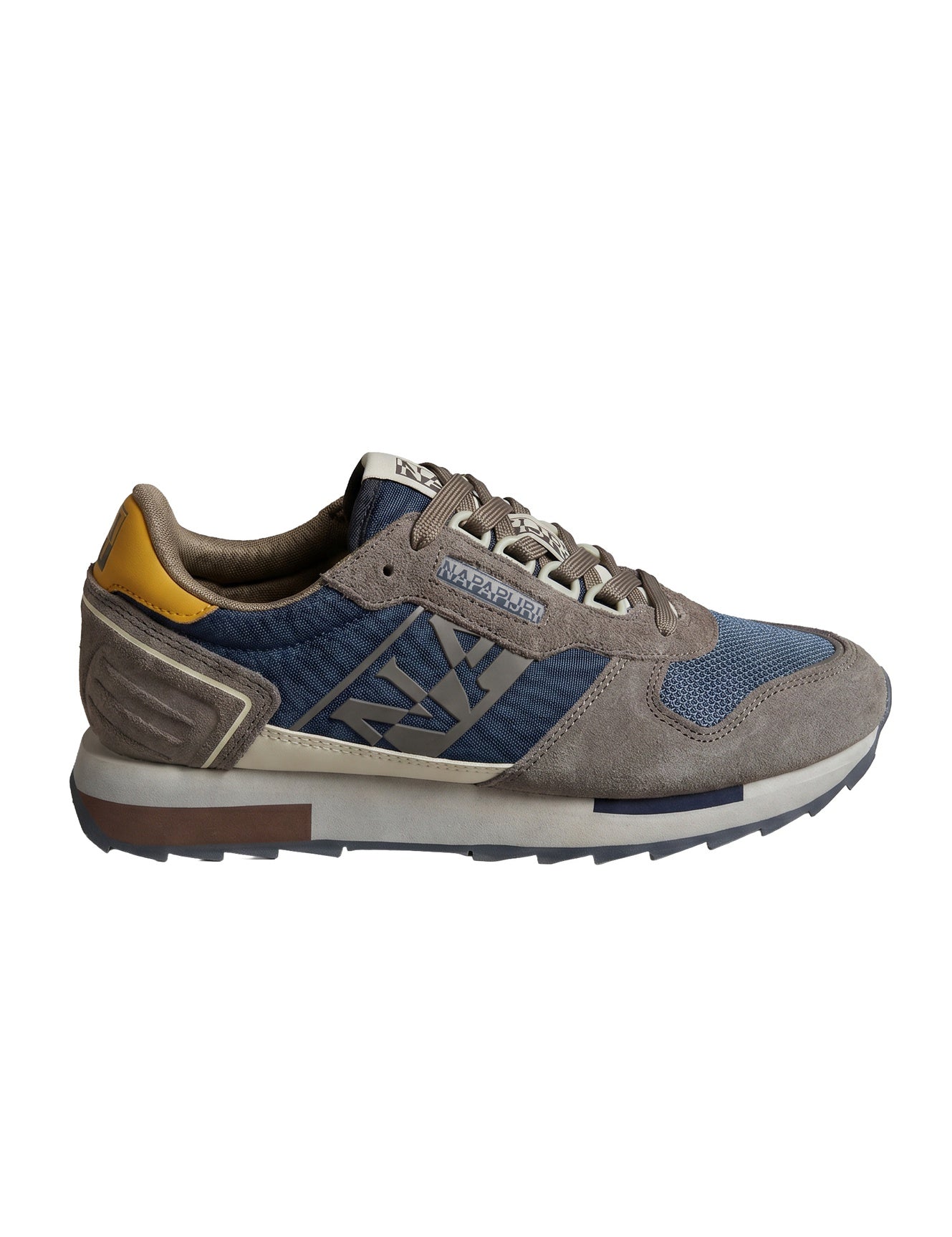 Sneakers platform in Pelle Marrone Napapijri