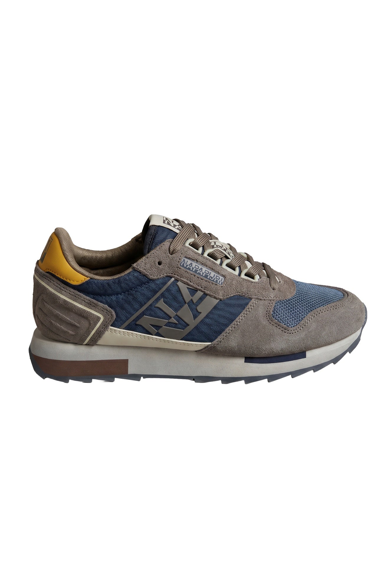 Sneakers platform in Pelle Marrone Napapijri