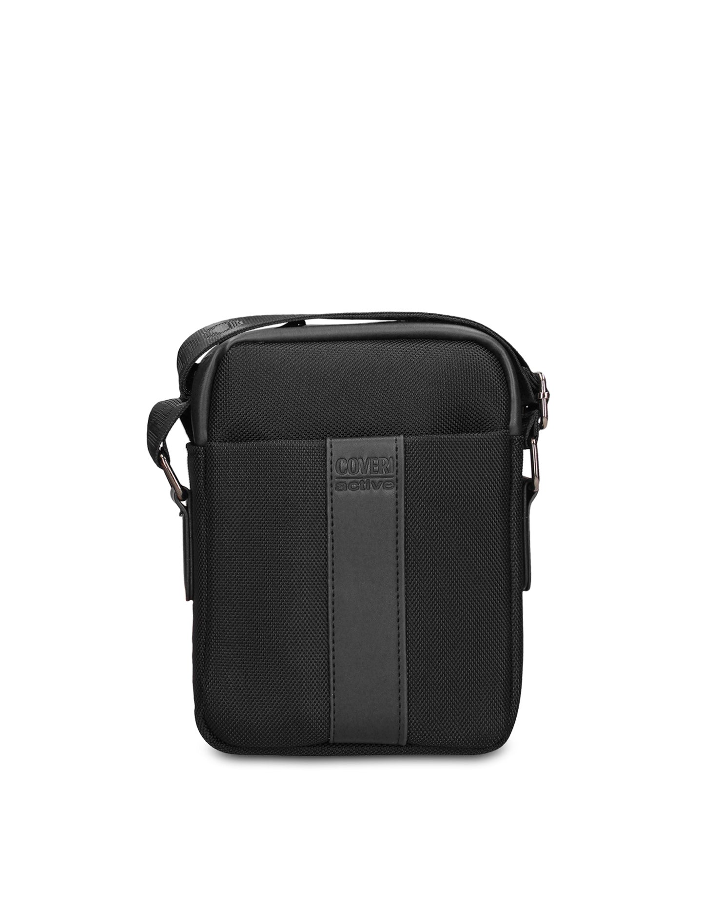 Borsa a Tracolla in 100% Pu Vegan Leather Nero