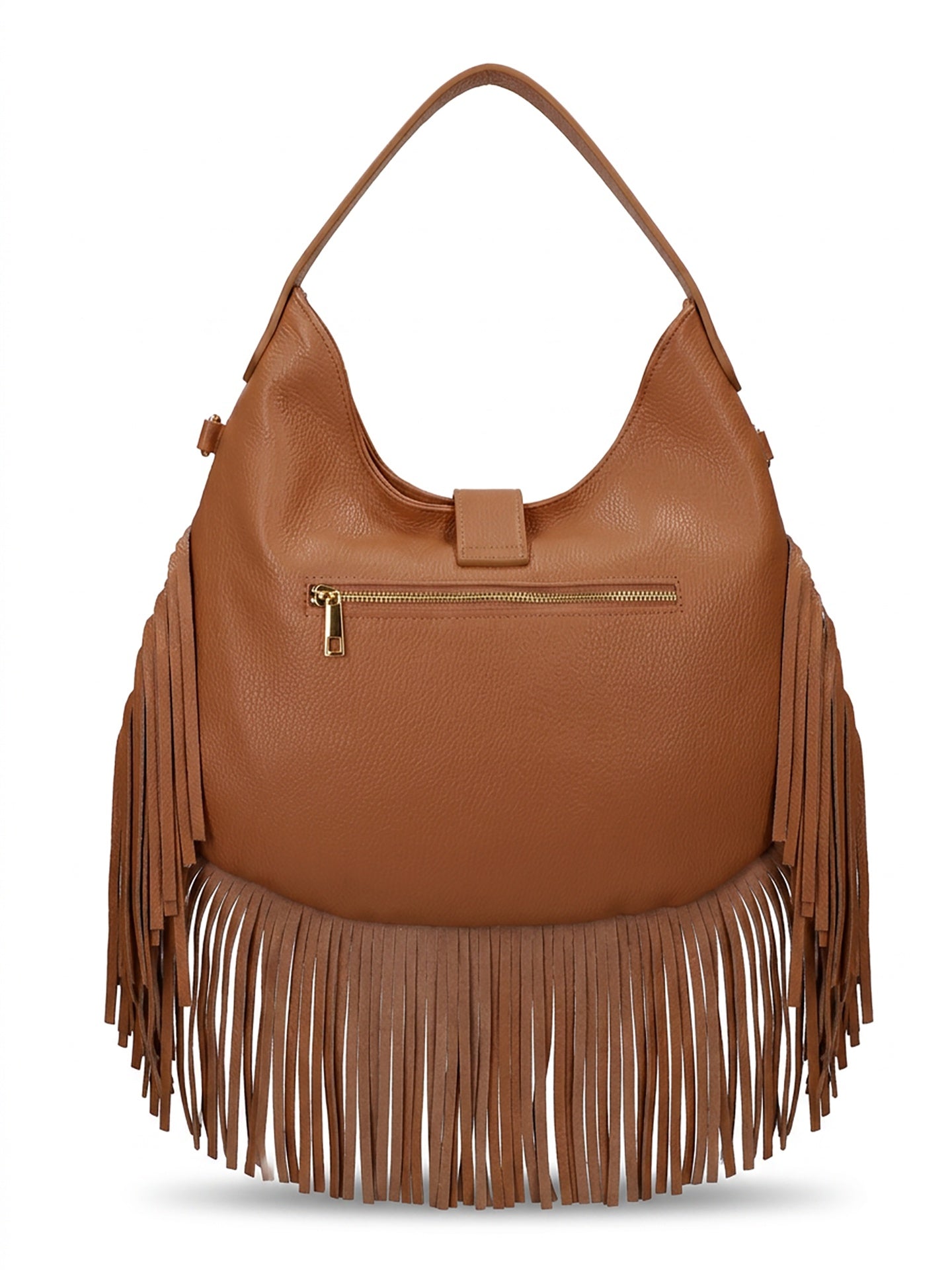 Borsa a Mano in Dollaro Leather Cognac