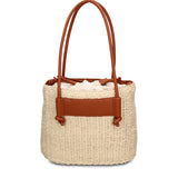 Borsa a Mano in Pelle Vegana Beige