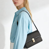 Sac bandoulière en cuir véritable noir